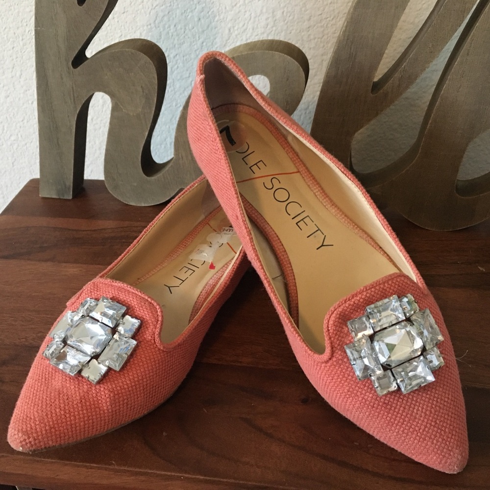 Sole Society stone pointed toe flats